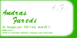 andras furedi business card